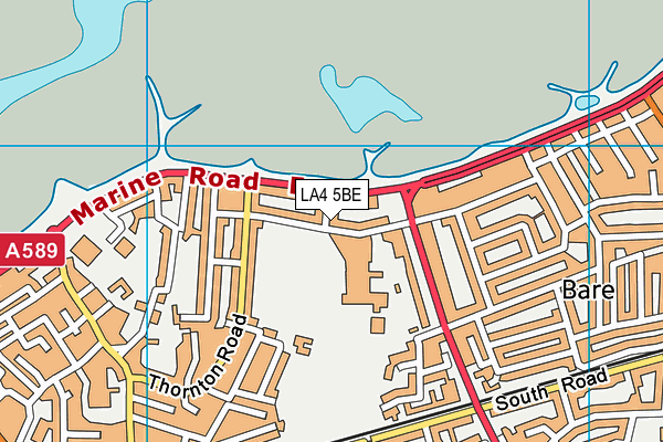 LA4 5BE map - OS VectorMap District (Ordnance Survey) LA4 5BE map - OS VectorMap District (Ordnance Survey)