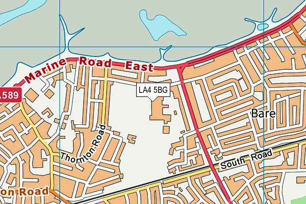 LA4 5BG map - OS VectorMap District (Ordnance Survey) LA4 5BG map - OS VectorMap District (Ordnance Survey)