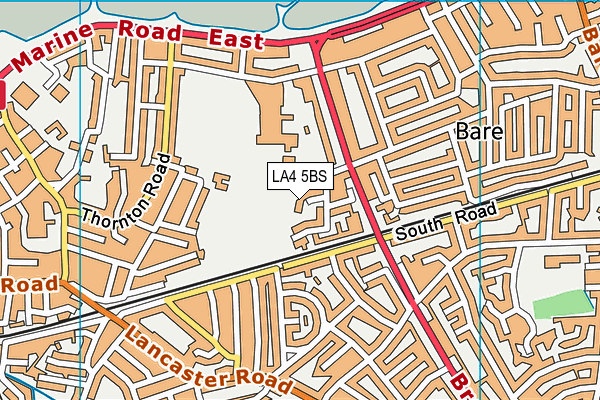 LA4 5BS map - OS VectorMap District (Ordnance Survey) LA4 5BS map - OS VectorMap District (Ordnance Survey)