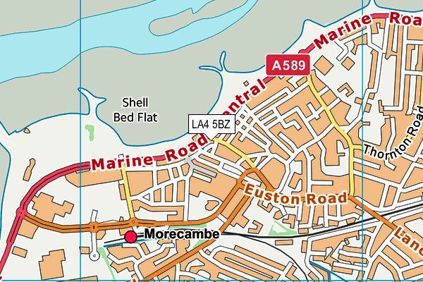 LA4 5BZ map - OS VectorMap District (Ordnance Survey) LA4 5BZ map - OS VectorMap District (Ordnance Survey)