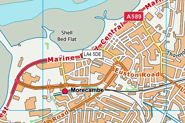 LA4 5DE map - OS VectorMap District (Ordnance Survey) LA4 5DE map - OS VectorMap District (Ordnance Survey)