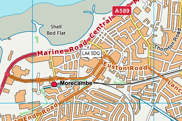 LA4 5DQ map - OS VectorMap District (Ordnance Survey) LA4 5DQ map - OS VectorMap District (Ordnance Survey)