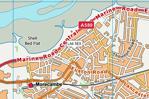 LA4 5EX map - OS VectorMap District (Ordnance Survey) LA4 5EX map - OS VectorMap District (Ordnance Survey)