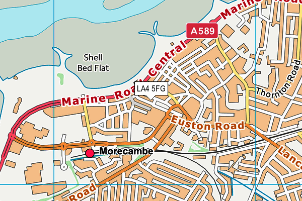 LA4 5FG map - OS VectorMap District (Ordnance Survey) LA4 5FG map - OS VectorMap District (Ordnance Survey)