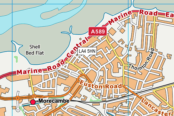 LA4 5HN map - OS VectorMap District (Ordnance Survey) LA4 5HN map - OS VectorMap District (Ordnance Survey)