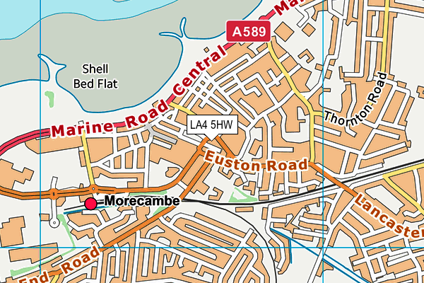 LA4 5HW map - OS VectorMap District (Ordnance Survey) LA4 5HW map - OS VectorMap District (Ordnance Survey)