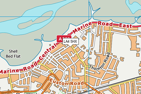 LA4 5HX map - OS VectorMap District (Ordnance Survey) LA4 5HX map - OS VectorMap District (Ordnance Survey)