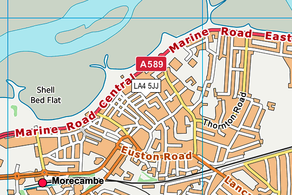 LA4 5JJ map - OS VectorMap District (Ordnance Survey)
