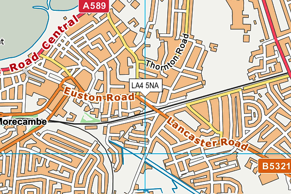 LA4 5NA map - OS VectorMap District (Ordnance Survey) LA4 5NA map - OS VectorMap District (Ordnance Survey)