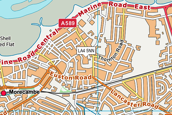 LA4 5NN map - OS VectorMap District (Ordnance Survey) LA4 5NN map - OS VectorMap District (Ordnance Survey)