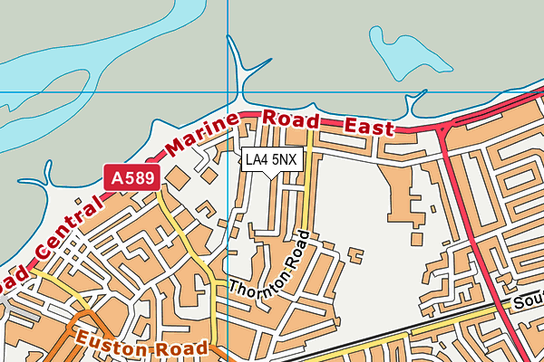 LA4 5NX map - OS VectorMap District (Ordnance Survey) LA4 5NX map - OS VectorMap District (Ordnance Survey)