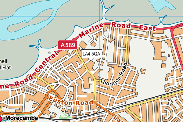 LA4 5QA map - OS VectorMap District (Ordnance Survey) LA4 5QA map - OS VectorMap District (Ordnance Survey)