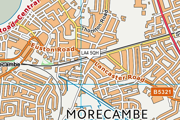 LA4 5QH map - OS VectorMap District (Ordnance Survey) LA4 5QH map - OS VectorMap District (Ordnance Survey)