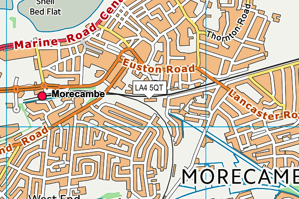 LA4 5QT map - OS VectorMap District (Ordnance Survey) LA4 5QT map - OS VectorMap District (Ordnance Survey)