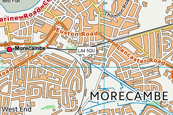 LA4 5QU map - OS VectorMap District (Ordnance Survey)