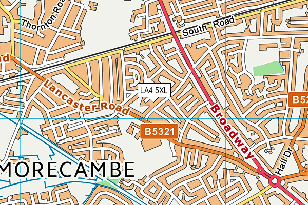 LA4 5XL map - OS VectorMap District (Ordnance Survey) LA4 5XL map - OS VectorMap District (Ordnance Survey)