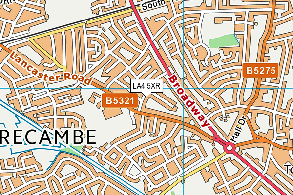 LA4 5XR map - OS VectorMap District (Ordnance Survey) LA4 5XR map - OS VectorMap District (Ordnance Survey)