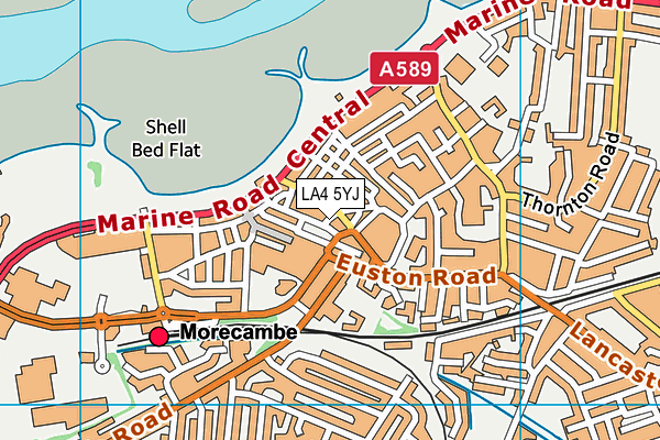 LA4 5YJ map - OS VectorMap District (Ordnance Survey) LA4 5YJ map - OS VectorMap District (Ordnance Survey)
