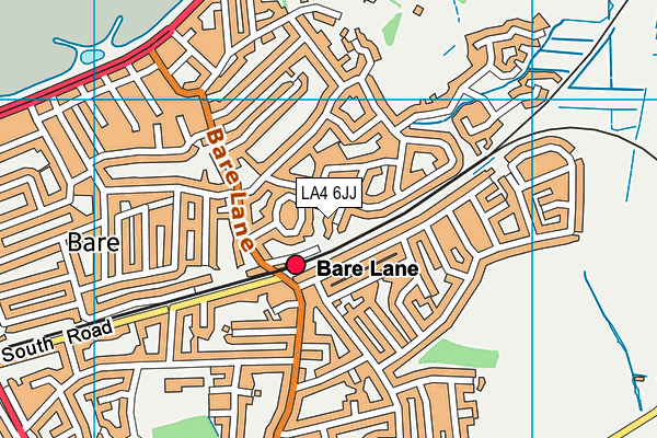 LA4 6JJ map - OS VectorMap District (Ordnance Survey)