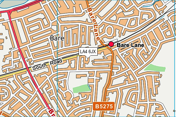 LA4 6JX map - OS VectorMap District (Ordnance Survey) LA4 6JX map - OS VectorMap District (Ordnance Survey)