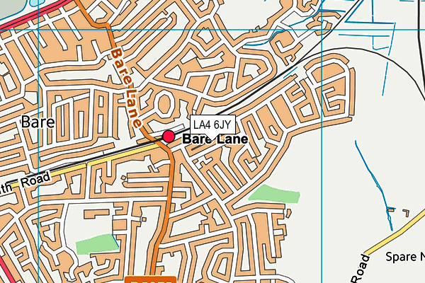 LA4 6JY map - OS VectorMap District (Ordnance Survey)