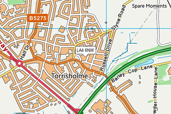 LA4 6NW map - OS VectorMap District (Ordnance Survey) LA4 6NW map - OS VectorMap District (Ordnance Survey)
