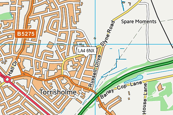 LA4 6NX map - OS VectorMap District (Ordnance Survey) LA4 6NX map - OS VectorMap District (Ordnance Survey)