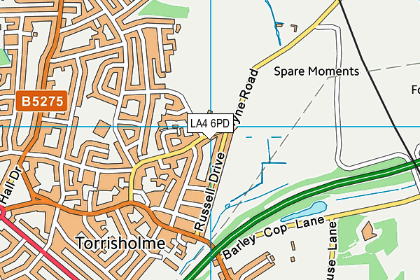 LA4 6PD map - OS VectorMap District (Ordnance Survey) LA4 6PD map - OS VectorMap District (Ordnance Survey)
