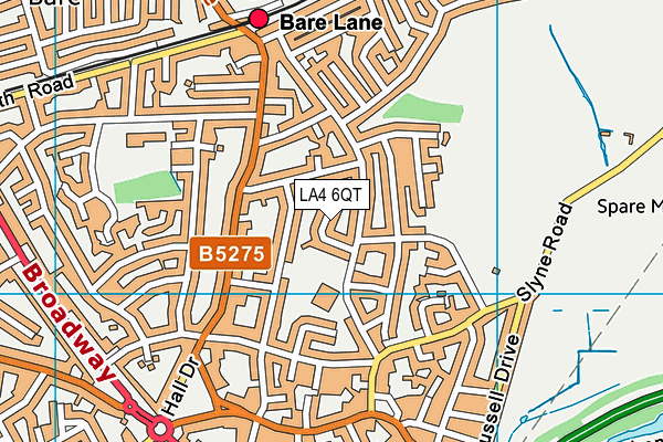 LA4 6QT map - OS VectorMap District (Ordnance Survey) LA4 6QT map - OS VectorMap District (Ordnance Survey)