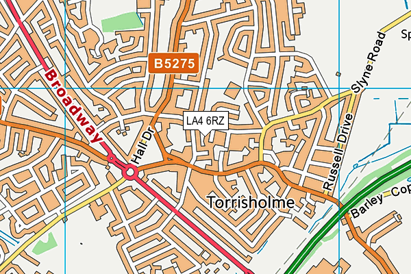 LA4 6RZ map - OS VectorMap District (Ordnance Survey) LA4 6RZ map - OS VectorMap District (Ordnance Survey)