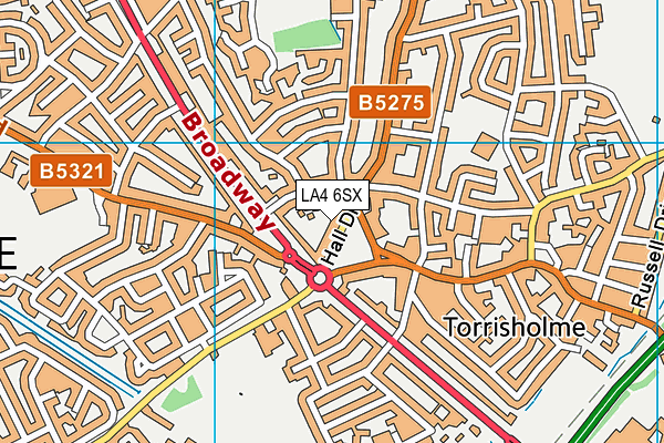 LA4 6SX map - OS VectorMap District (Ordnance Survey) LA4 6SX map - OS VectorMap District (Ordnance Survey)