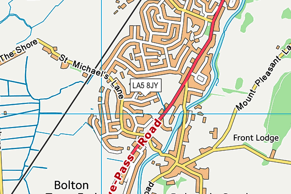LA5 8JY map - OS VectorMap District (Ordnance Survey) LA5 8JY map - OS VectorMap District (Ordnance Survey)
