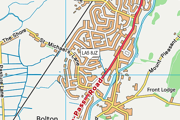 LA5 8JZ map - OS VectorMap District (Ordnance Survey) LA5 8JZ map - OS VectorMap District (Ordnance Survey)