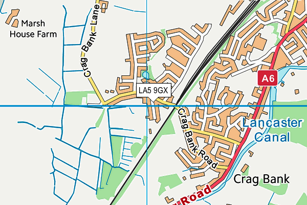 LA5 9GX map - OS VectorMap District (Ordnance Survey) LA5 9GX map - OS VectorMap District (Ordnance Survey)