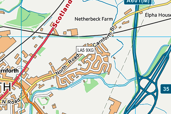 LA5 9XG map - OS VectorMap District (Ordnance Survey)