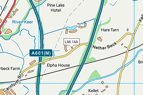 LA6 1AA map - OS VectorMap District (Ordnance Survey) LA6 1AA map - OS VectorMap District (Ordnance Survey)