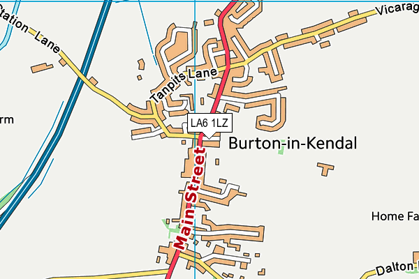 LA6 1LZ map - OS VectorMap District (Ordnance Survey) LA6 1LZ map - OS VectorMap District (Ordnance Survey)