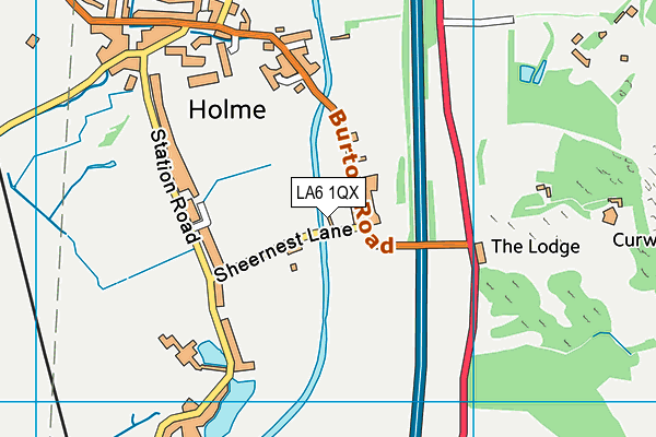 LA6 1QX map - OS VectorMap District (Ordnance Survey)