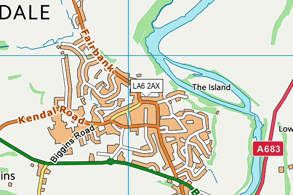 LA6 2AX map - OS VectorMap District (Ordnance Survey) LA6 2AX map - OS VectorMap District (Ordnance Survey)