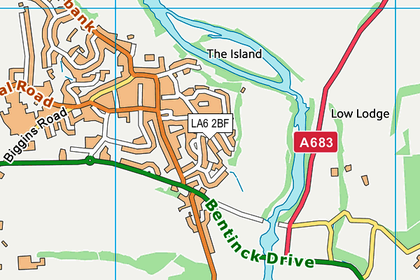 LA6 2BF map - OS VectorMap District (Ordnance Survey) LA6 2BF map - OS VectorMap District (Ordnance Survey)