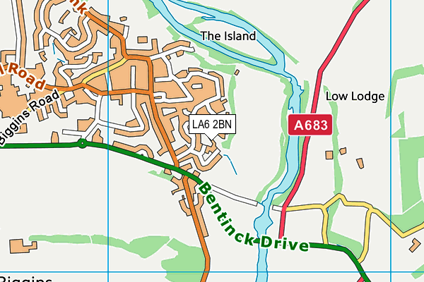 LA6 2BN map - OS VectorMap District (Ordnance Survey)