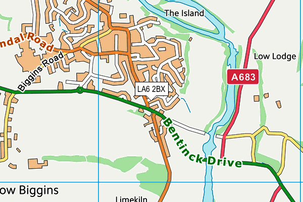 LA6 2BX map - OS VectorMap District (Ordnance Survey) LA6 2BX map - OS VectorMap District (Ordnance Survey)