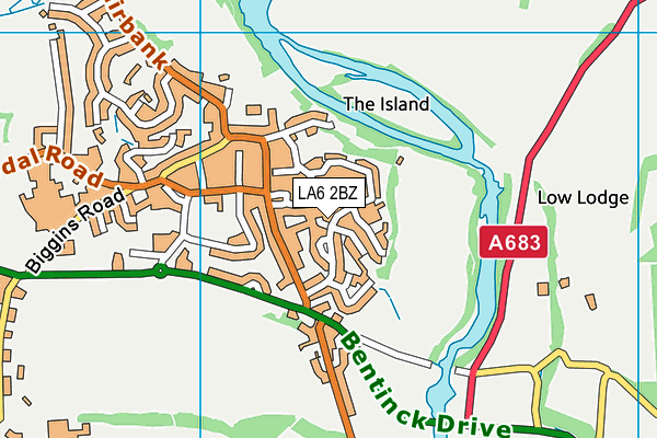 LA6 2BZ map - OS VectorMap District (Ordnance Survey) LA6 2BZ map - OS VectorMap District (Ordnance Survey)