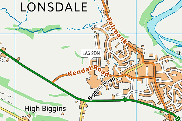 LA6 2DN map - OS VectorMap District (Ordnance Survey) LA6 2DN map - OS VectorMap District (Ordnance Survey)