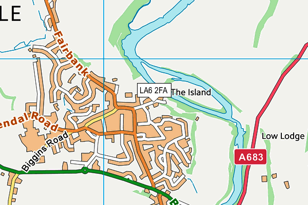 LA6 2FA map - OS VectorMap District (Ordnance Survey) LA6 2FA map - OS VectorMap District (Ordnance Survey)