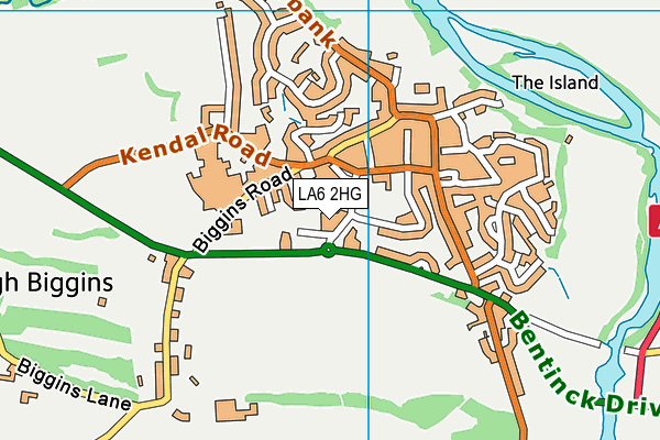 LA6 2HG map - OS VectorMap District (Ordnance Survey) LA6 2HG map - OS VectorMap District (Ordnance Survey)
