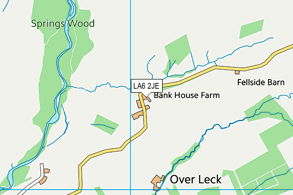 LA6 2JE map - OS VectorMap District (Ordnance Survey) LA6 2JE map - OS VectorMap District (Ordnance Survey)