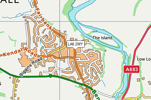 LA6 2WY map - OS VectorMap District (Ordnance Survey) LA6 2WY map - OS VectorMap District (Ordnance Survey)
