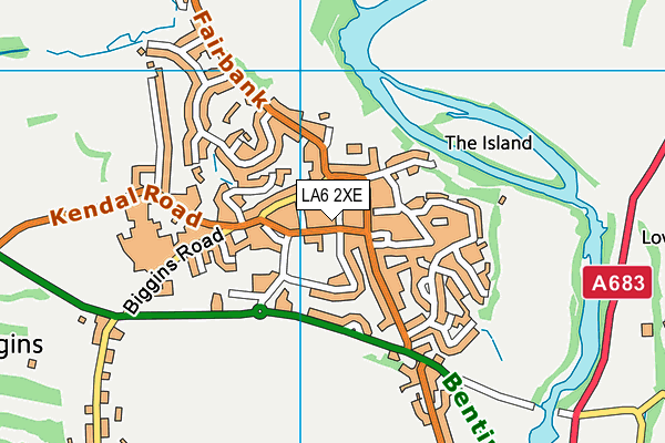 LA6 2XE map - OS VectorMap District (Ordnance Survey) LA6 2XE map - OS VectorMap District (Ordnance Survey)