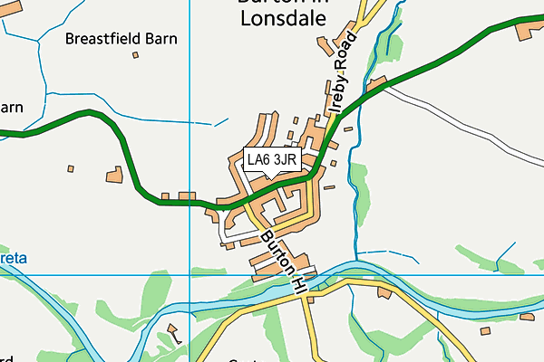 LA6 3JR map - OS VectorMap District (Ordnance Survey)